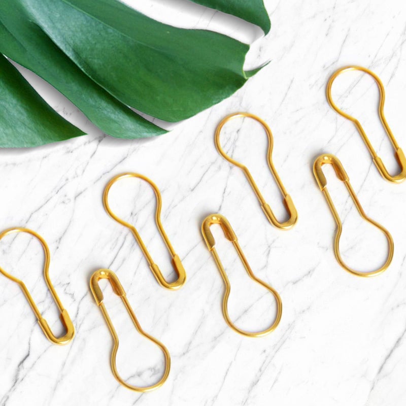 SBYURE 1000 Pieces 22mm/0.87 Inch Clothing Tag Pins Metal Gourd Safety Pins Bulb Pin Calabash Pin Bead Needle for DIY Craft Home Accessories,Golden - Image 4